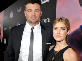 Actor Tom Welling and Jessica Rose Lee attend the premiere of Lionsgate's "The Choice" at ArcLight Cinemas on Feb. 1, 2016 in Hollywood, Calif.  (John Sciulli/Getty Images)