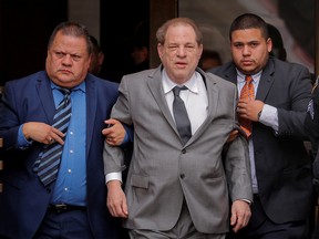 Film producer Harvey Weinstein exits following a hearing in his sexual assault case at New York State Supreme Court in New York, December 6, 2019. (REUTERS/Lucas Jackson -/File Photo)