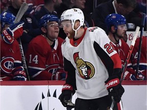 Ottawa Senators forward Connor Brown celebrates after scoring his fourth goal of the season against Montreal on Wednesday night. 'I feel there’s a lot more that goes into my game than goals and assists,' he said.