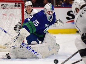 Yes, the Canucks are scoring on this current five-game win streak. More important, goalies Thatcher Demko and especially Jacob Markstrom, pictured, aren't letting many in.