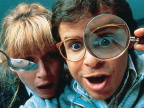 Marcia Strassman  and Rick Moranis and in the original "Honey, I Shrunk the Kids."