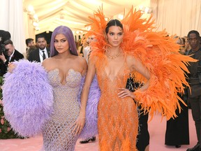 Kylie and Kendall Jenner attend The 2019 Met Gala Celebrating Camp: Notes on Fashion at Metropolitan Museum of Art on May 6, 2019, in New York City.