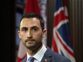 Ontario Education Minister Stephen Lecce at Queens Park in Toronto on Friday, Dec. 6, 2019.