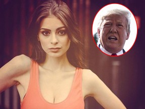 Elizabeth Pipko claims she can't get modelling gigs after supporting Donald Trump. (Instagram/Getty Images)