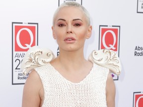 Rose McGowan attends the Q Awards 2019 at The Roundhouse on Oct. 16, 2019 in London, England.