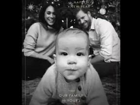 The Queen's Commonwealth Trust posted a photo of Meghan, Duchess of Sussex, Prince Harry and their son Archie, wishing everyone a Merry Christmas and Happy New Year.
