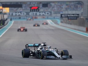 Formula One F1 - Abu Dhabi Grand Prix - Yas Marina Circuit, Abu Dhabi, United Arab Emirates - December 1, 2019   Mercedes' Lewis Hamilton during the race.