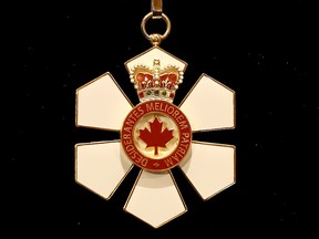 A file photo of an Order of Canada medal.