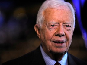 Former U.S. President Jimmy Carter attends the 2008 Democratic National Convention in Denver, Colorado, U.S. August 25, 2008.