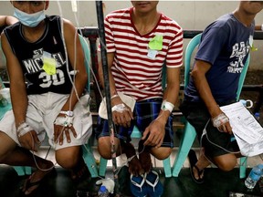Patients poisoned after drinking coconut wine are treated at an emergency ward in Philippine General Hospital, in Manila, Philippines, December 23, 2019.