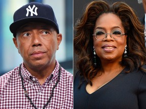 Russell Simmons and Oprah. (Getty Images file photos)