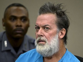 Robert Lewis Dear, accused of shooting three people to death and wounding nine others at a Planned Parenthood clinic in Colorado, attends a hearing in Colorado Springs, Colorado, U.S. December 9, 2015.