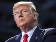 U.S. President Donald Trump looks on during a campaign rally in Battle Creek, Mich.,, Dec. 18, 2019.