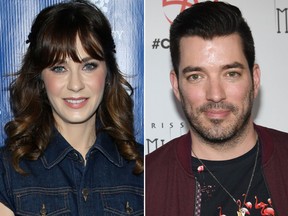 Zooey Deschanel and Jonathan Scott. (Getty Images file photos)