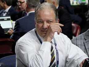 Ray Shero of the New Jersey Devils attends the 2019 NHL Draft at Rogers Arena on June 22, 2019 in Vancouver, Canada.