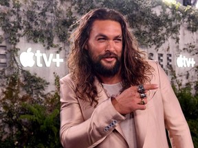 Jason Momoa attends the world premiere of Apple TV+'s "See" at Fox Village Theater on Oct. 21, 2019 in Los Angeles, Calif.