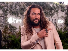 Jason Momoa attends the world premiere of Apple TV+'s "See" at Fox Village Theater on Oct. 21, 2019 in Los Angeles, Calif.