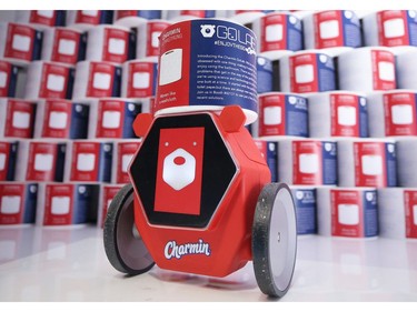 The Charmin Rollbot is demonstrated during CES 2020 at the Sands Expo and Convention Center on January 7, 2020 in Las Vegas on Jan. 7, 2020.