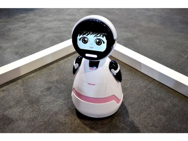A companion robot by Chuangze Intelligent Robot is displayed during CES 2020 at the Las Vegas Convention Center on Jan. 8, 2020, in Las Vegas.