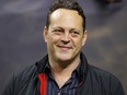 Actor Vince Vaughn looks on prior to the College Football Playoff National Championship game between the Clemson Tigers and the LSU Tigers at Mercedes Benz Superdome on January 13, 2020 in New Orleans, Louisiana.