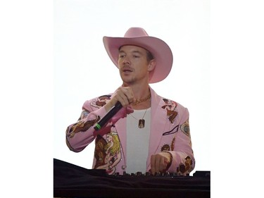 DJ/producer Diplo performs during the 2020 Adult Video News Awards at The Joint inside the Hard Rock Hotel & Casino on Jan. 25, 2020, in Las Vegas.