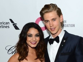 Actors Vanessa Hudgens and Austin Butler attend the 22nd Annual Elton John AIDS Foundation's Oscar Viewing Party on March 2, 2014 in Los Angeles, California.