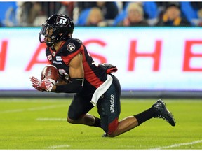 Files: Jeff Richards #22 of the Ottawa Redblacks intercepts the ball during the first half of the 104th Grey Cup Championship Game against the Calgary Stampeder on November 27, 2016 in Toronto.