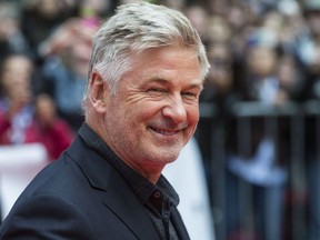 Alec Baldwin walks the red carpet for the movie The Public at Roy Thompson Hall during the Toronto International Film Festival in Toronto on Sunday September 9, 2018.