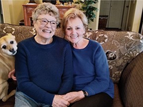 Lynne Alsberg, left, and her half-sister Ans Huizink did not know about each other for decades until a relative did a DNA search. The two met last year and are part of a Netherlands-based documentary.