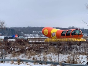Cops in Wisconsin pulled over the Oscar Mayer weinermobile. (Facebook)