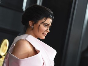 In this file photo taken on February 10, 2019 TV personality Kylie Jenner arrives for the 61st Annual Grammy Awards in Los Angeles.