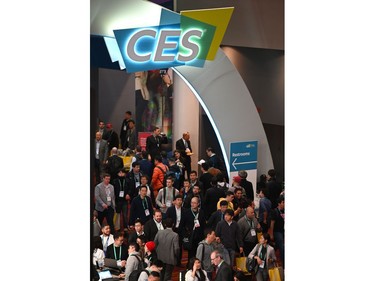 Attendees fill the halls on the opening day of the 2020 Consumer Electronics Show (CES) in Las Vegas on Jan. 7, 2020.