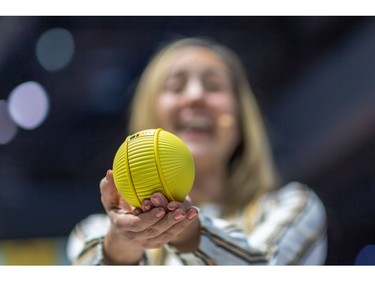 The Samsung Ballie robot is shown at the 2020 Consumer Electronics Show (CES) in Las Vegas on Jan. 8, 2020.