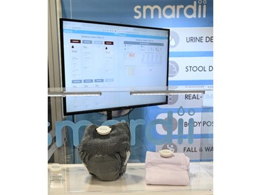 Smardii connected smart diapers for adults are displayed at the 2020 Consumer Electronics Show (CES) 
in Las Vegas on Jan. 9, 2020.