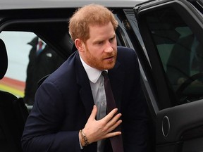 Prince Harry arrives to attend the UK-Africa Investment Summit in London on January 20, 2020. (Photo by Ben STANSALL / AFP)