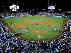 The Houston Astros celebrate defeating the Los Angeles Dodgers to win the 2017 World Series at Dodger Stadium on November 1, 2017 in Los Angeles. (Kevork Djansezian/Getty Images)