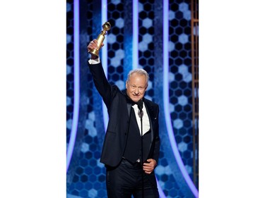 77th Golden Globe Awards - Show - Beverly Hills, California, U.S., January 5, 2020 - Stellan Skargard, winner of Best Supporting Actor - Series/Limited Series/TV movie for "Chernobyl."  Paul Drinkwater/NBCUniversal/Handout via REUTERS For editorial use only. Additional clearance required for commercial or promotional use, contact your local office for assistance. Any commercial or promotional use of NBCUniversal content requires NBCUniversal's prior written consent. No book publishing without prior approval. NO SALES. NO ARCHIVES. ORG XMIT: LOA135