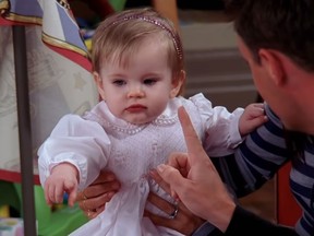 Baby Emma is pictured in an episode of "Friends."
