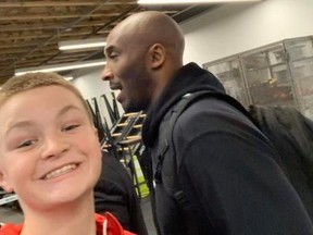Basketball fan Brady Smigiel took this selfie with Kobe Bryant a day before he died in a helicopter crash.