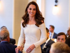 Britain's Catherine, Duchess of Cambridge, attends the Addiction Awareness Week Gala Dinner at Somerset House in London, June 12, 2019.