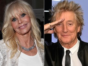 Britt Ekland and Rod Stewart. (Getty Images file photo)