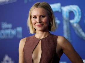 Cast member Kristen Bell poses at the premiere for the film "Frozen II" in Los Angeles, California, U.S., November 7, 2019.