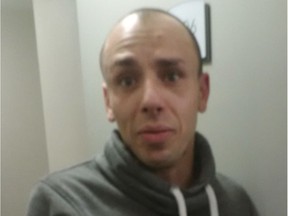 Photo of Vasilios (Billy) Georgopoulos who is on trial for sexual assault causing bodily harm, assault with a weapon, unlawful confinement and uttering death threats. He's accused of physically and sexually assaulting a woman at a Calgary hotel while armed with a knife on Oct. 5, 2017. The photo was taken by an investigating officer who door-knocked the hotel room where the woman said she was raped and snapped these cellphone shots of Georgopolous.