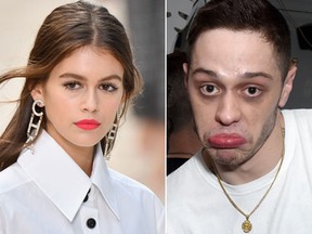 Kaia Gerber and Pete Davidson. (Getty Images)