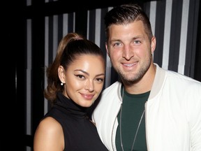 Demi-Leigh Nel-Peters and Tim Tebow attend DIRECTV Super Saturday Night 2019 at Atlantic Station on Feb. 2, 2019 in Atlanta, Ga.  (Robin Marchant/Getty Images for DIRECTV)