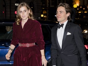 Princess Beatrice and Edoardo Mapelli Mozzi attend the Portrait Gala at National Portrait Gallery on March 12, 2019 in London. (Tristan Fewings/Getty Images)