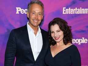 Fran Drescher and Peter Jacobson attend the Entertainment Weekly & PEOPLE New York upfronts party on May 13, 2019 in New York City. (Dimitrios Kambouris/Getty Images for Entertainment Weekly & PEOPLE)