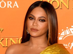 Beyonce attends the European Premiere of Disney's "The Lion King" at Odeon Luxe Leicester Square on July 14, 2019 in London.