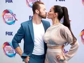 Artem Chigvintsev and Nikki Bella attend FOX's Teen Choice Awards 2019 on August 11, 2019 in Hermosa Beach, Calif. (Rich Fury/Getty Images)