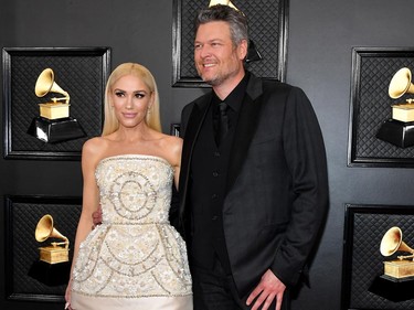 Gwen Stefani and Blake Shelton attend the 62nd Annual Grammy Awards at Staples Center in Los Angeles, on Sunday, Jan. 26, 2020. (Amy Sussman/Getty Images)